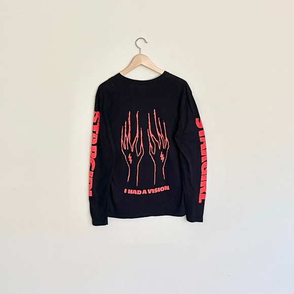 XO Other - The Weeknd XO Stargirl I Had A Vision Graphic Black Long Sleeve T Shirt Adult M